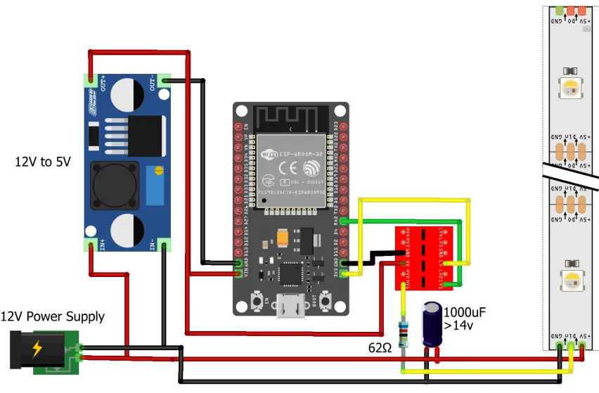 Connections for 5V LEDs